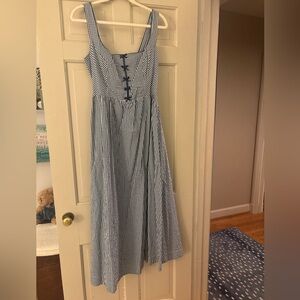 Blue and White Gingham Dress